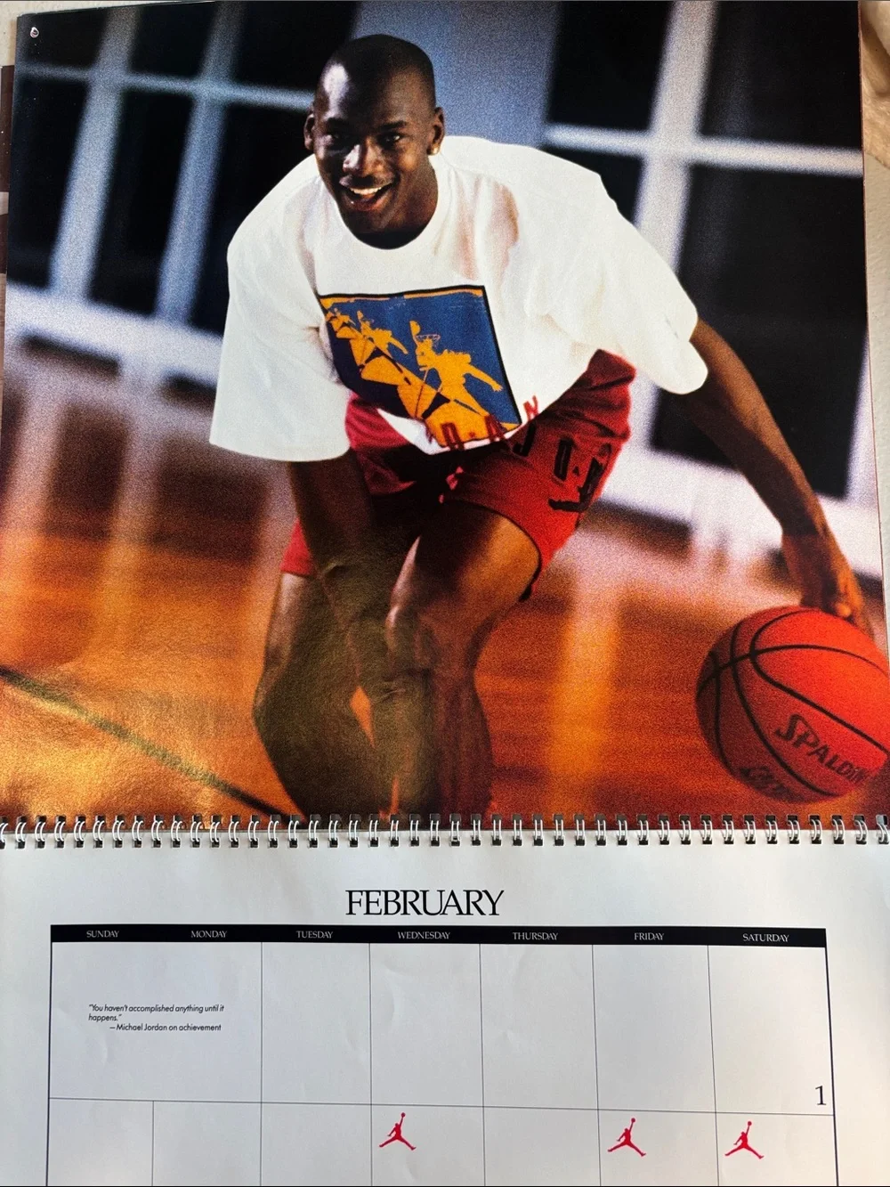 Vintage 1992 Michael Jordan Nike Complete Unused 16 Month Wall Calendar